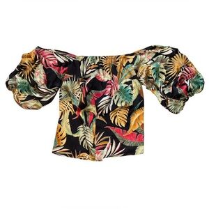 Petersyn Womens‎ Floral Print
Puff Sleeve Off Shoulder
Blouse Multicolor Size